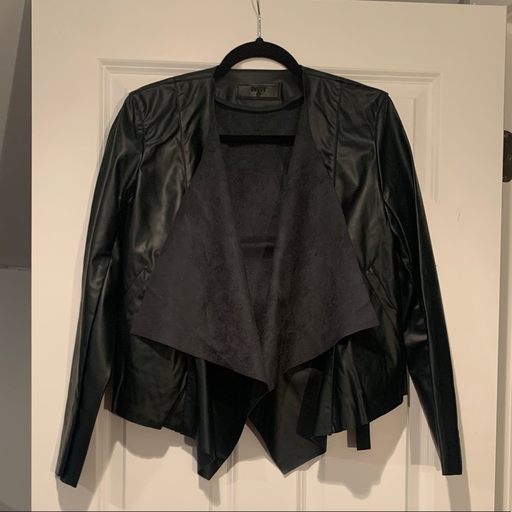NWT Blank NYC dark green vegan leather jacket
